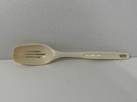 Foley vintage off-white cream ivory slotted serving spoon nylon utensil - $6.83
