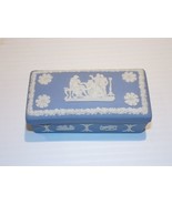 Wedgewood Jasperware Vesta Blue Match Trinket Box Made in England - £33.59 GBP