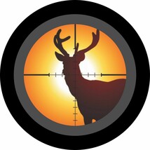 Deer Hunter Scope (color) Spare Tire Cover ANY Size, ANY Vehicle,Trailer... - £89.48 GBP