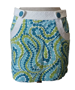 Vintage Green and Blue Mini Skirt Size 0 - £27.66 GBP
