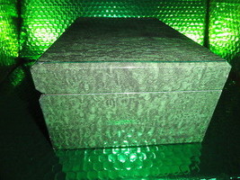 Custom Exotic Dark Green Wood Humidor 50 count capacity 11&quot; L x 7.25&quot; W x 4.5&quot; H - £212.46 GBP