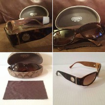  Authentic New Coach Designer Sunglasses Tortoise Frame W/ Brown Hard Case,Cloth - £90.95 GBP