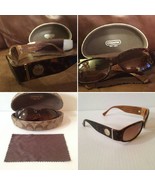  AUTHENTIC New Coach Designer SUNGLASSES Tortoise Frame w/ BROWN Hard Ca... - £91.91 GBP