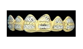 14k gold Overlay Removable gold teeth caps Grillz & mold kit 6 teeth grills bott - £82.56 GBP