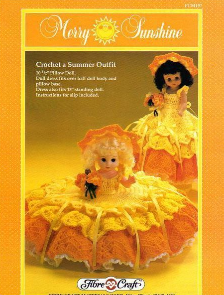 Fibre Craft  Merry Sunshine Summer Doll Clothes Crochet Pattern Booklet FCM197 - $3.69