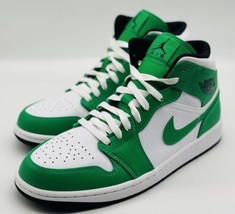 NEW Nike Air Jordan 1 Mid ‘Lucky Green’ DQ8426-301 Men&#39;s Size 13 - £124.55 GBP