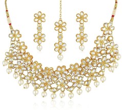 Kundan Necklace for Women 22K Gold Plated - £15.96 GBP