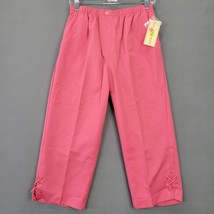 Allison Daley Women Pants Size 8 Pink Preppy Stretch Waist Classic Straight Leg - £18.43 GBP