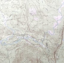 Map Saponac Maine 1988 Topographic Geological Survey 1:24000 27 x 22&quot; TOPO7 - £35.60 GBP