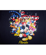 Disney Florida Mickey Minnie Cartoon Characters Navy Graphic T Shirt - Y... - £13.02 GBP