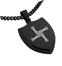 Stainless Steel Celtic Saint Brigid Cross Shield - £57.49 GBP