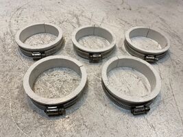 5 Qty of Tridon White Coupling Heavy Duty Clamps 4-1/4" OD 3-3/8" ID (5 ... - $38.57