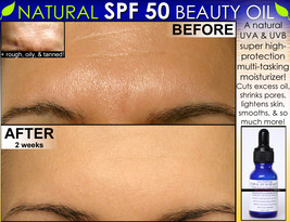 Natural SPF 50 Face Moisturizer Beauty Oil For Skin Lightening, Oily Skin  - £25.94 GBP