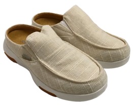 OrthoComfoot Womens Sz 8 38 Slip On Walking Mule Sneakers Shoes Tan Comf... - $46.80
