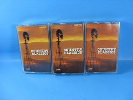 Country Classics 1 ,2 ,3 Tape Lot Of 3 1992 Cassette Rca DVK3-1064-3 - £22.27 GBP