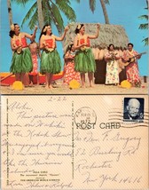 Hawaii Kapaa Hula Girls Flowers Posted in 1972 to Rochester NY Vintage P... - $9.40