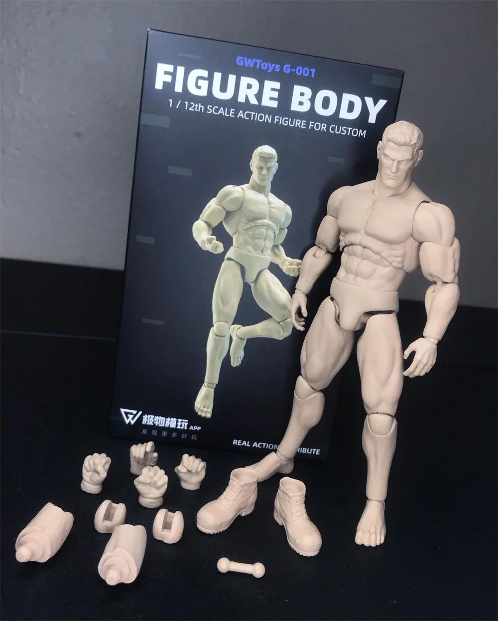 Oys g001 scale 1 12 diy male strong muscle super flexible action figure body doll model thumb200