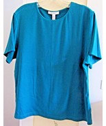 NEW Short Sleeve TEAL Knit Top~Size XL~Cotton Blend~Drop Dead Gorgeous~NWOT - $18.51 CAD