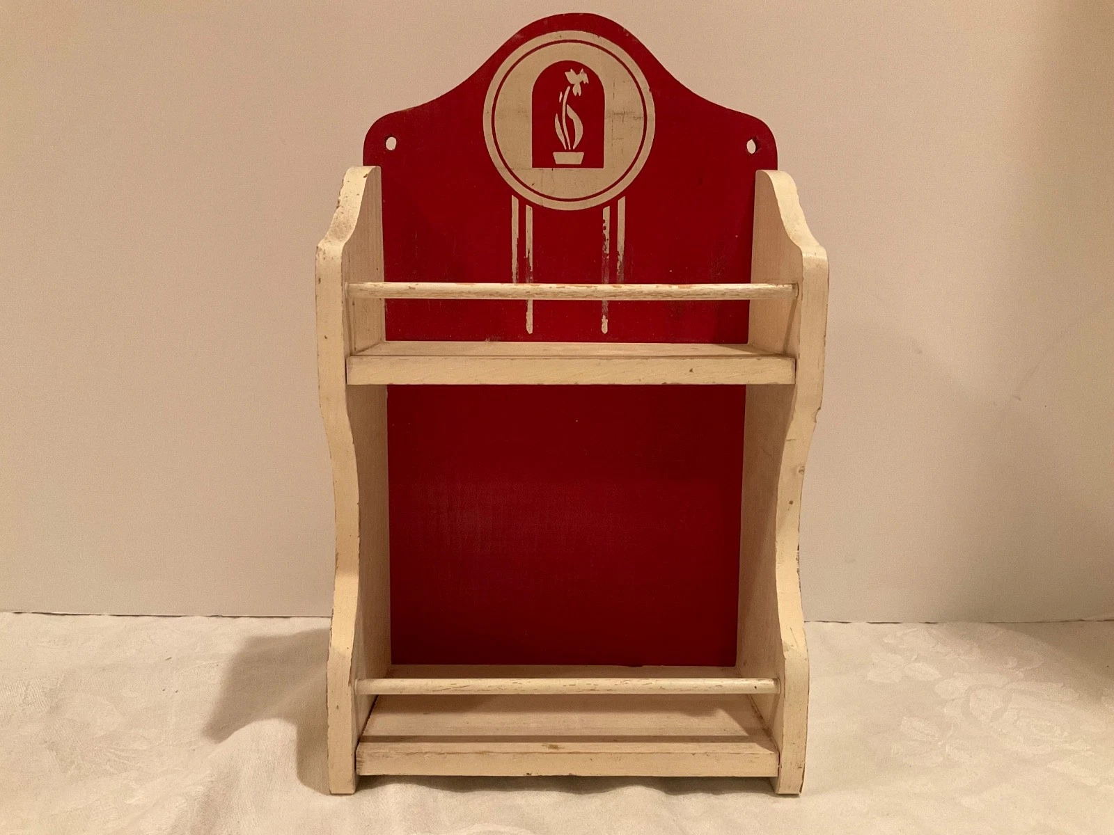 Vintage Red Universal wood spice cabinet - $25.00