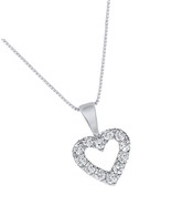 Adorable Lab Grown Diamond Heart Pendant Necklaces | - £258.33 GBP