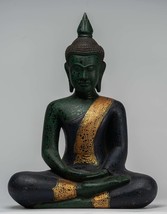 Antique Khmer Style Wood Seated Buddha Statue Dhyana Meditation Mudra - 54cm/22&quot; - £597.13 GBP