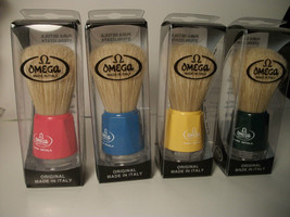 Omega Shaving Brush #10018 Pure Bristles available in FOUR Colors - $9.75