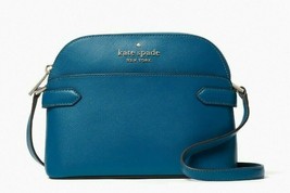 New Kate Spade Staci dome crossbody Saffiano Leather Dark Peacock - £75.59 GBP