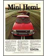 1972 Toyota Corolla 1600 Mini Hemi Vintage Print Ad Drag Strip Car Race ... - $10.97