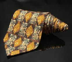 Men&#39;s Ermenegildo Zegna 100% Silk Abstract Tie Necktie New - £31.86 GBP