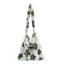 Fashion Women Flower Print Plush Shoulder Bag Winter Large Tote Handbags Women&#39;s - £11.20 GBP