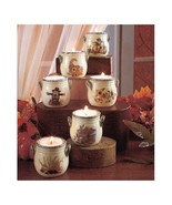 Ceramic Harvest Tealight Candle Crocks Set of 6 w/ 6 Different Seasonal ... - £15.58 GBP