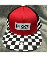 Dekk’d Checkerboard Infant Trucker Hat Red - $14.99