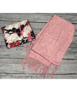NEW Mary Kay Pink Woven Fringe Shawl Scarf Wrap w/ Storage Bag - €14,30 EUR