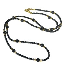Napier Necklace Seed Beaded 26 inch Strand Goldtone Jewelry 5mm Plastic - $14.84