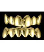 14k gold Overlay Removable gold teeth caps Grillz 12 teeth top bottom - $3,998.29 MXN