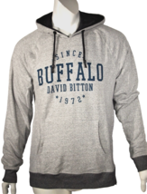 Buffalo size medium men&#39;s hoodie heather gray beautifully design by Davi... - $79.48