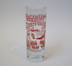 Shot Glass Corvettes West Big Bear Bash 2003 Celebrity Challenge Red Souvenir - £15.95 GBP