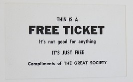 The Great Society vintage US political card 1960s President Johnson ephemera - £10.98 GBP