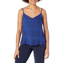 PJ Salvage Blueberry Fields Cami Top Pajama Lounge Leopard Print Blue S - £12.25 GBP