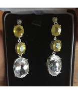 New Custom Huge  50+cts, Yellow sapphire, kunzite Silver, Titanium drop ... - £1,557.51 GBP