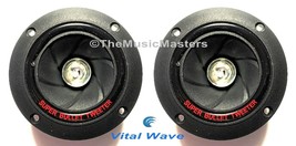 Pair 4&quot; inch Super Bullet Horn TWEETER Speakers with LED Car Audio Home ... - £14.89 GBP