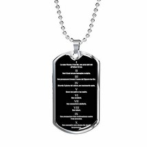 Express Your Love Gifts Dieci comandamenti Necklace Engraved 18k Gold Dog Tag 24 - $69.25