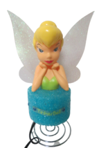 Disney Tinkerbell Fairy Night Light On Spring Base Electric 11&quot;Tall With... - $14.85