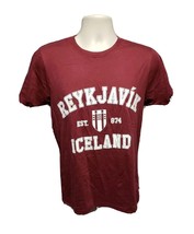 Reykjavik Iceland est 874 Womens Burgundy XS TShirt - $27.09 CAD