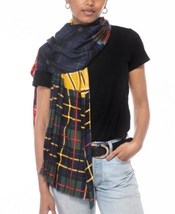 Inc Patched Plaid Scarf, Multicolor - £15.69 GBP