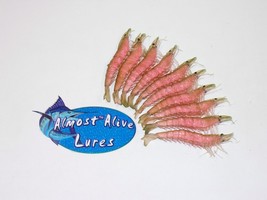 Artificial Soft Plastic Shrimp Lures Bait 4.25&quot; Natural Color Unrigged 10 Pack - £15.71 GBP