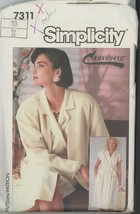 Simplicity 7311 Misses Mock Wrap Dress and Lined Jacket Size 10 uncut - £7.14 GBP