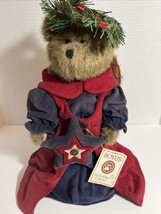 Boyds Bears Joella Angelstar holding a star Christmas Wreath Halo Tree T... - £11.75 GBP