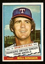 Texas Rangers Bill Singer 1976 Topps Traded Series Baseball Card # 411t ex - £0.39 GBP