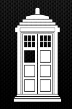 Doctor Who Inspired Police Box Tardis design Auto Emblem Car Sticker Vin... - $3.99